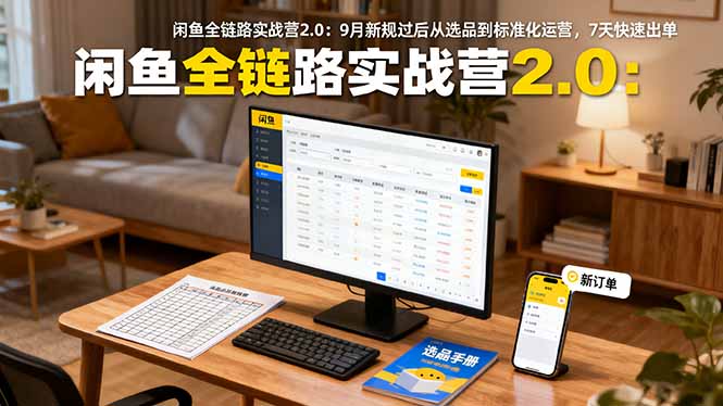 (16263期)闲鱼全链路实战营2.0:9月新规过后从选品到标准化运营,7天快速出单