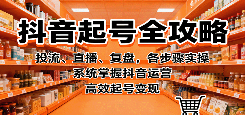 抖音起号全攻略,投流、直播、复盘,各步骤实操,系统掌握抖音运营,高效起号变现 抖音起号全攻略,投流、直播、复盘,各步骤实操,系统掌握抖音运营,高效起号变现