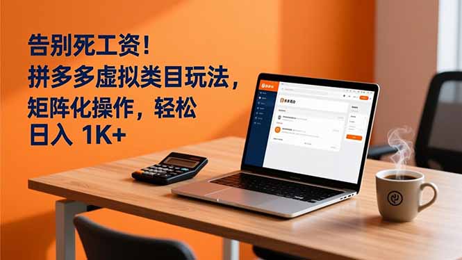 (16943期)告别死工资!拼多多虚拟类目玩法,矩阵化操作,轻松日入 1K+