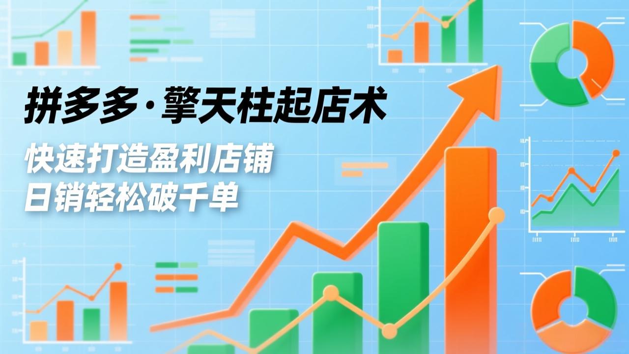 （17312期）拼多多·擎天柱起店术，爆流布局、利润起飞、不断流，快速打造盈利店铺，日销破千单（更新）