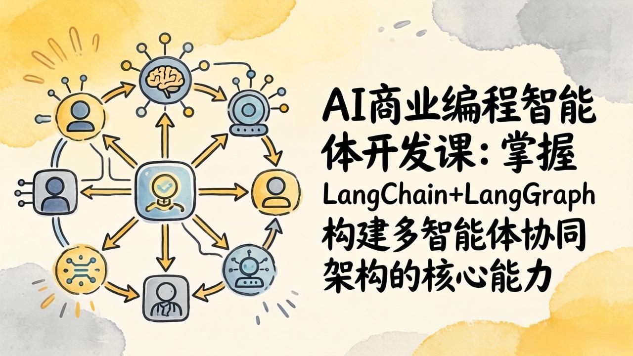 （17608期）AI商业编程智能体开发课：掌握LangChain+LangGraph构建多智能体协同架构的核心能力