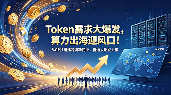 (18889期)Token需求大爆发,算力出海迎风口!从0到1搭建跨境新商业,普通人也能上车