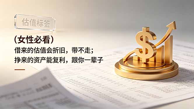 (19043期)付费文章:(女性必看)借来的估值会折旧,带不走;挣来的资产能复利,跟你一辈子